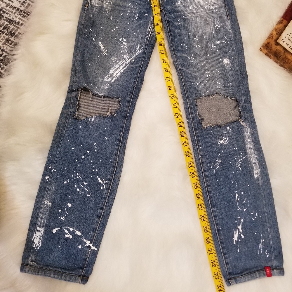 Custom Paint Splattered Ripped Distressed Jeans! - image 6